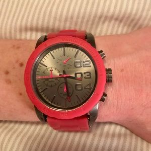 Pink and Graphite Deisel Watch